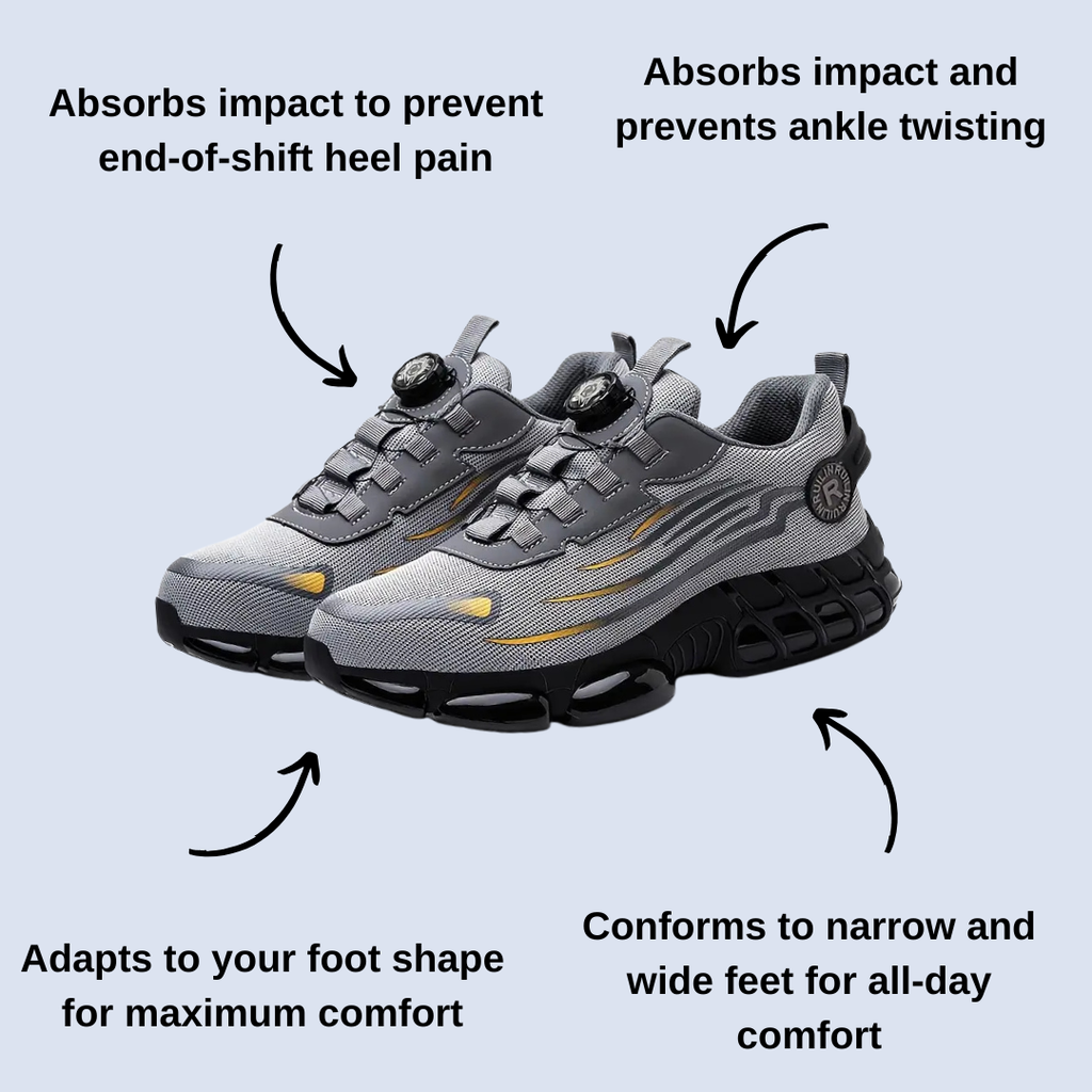 WorkRunner™ Safety Shoes with Engineered Heel Support