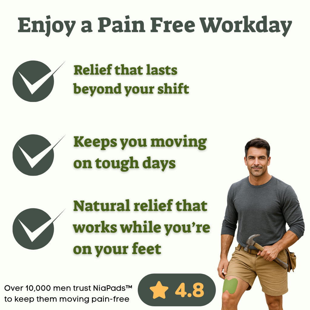 NiaPads™  Knee Relief for Working Men